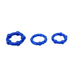Kit 3 anillos para pene azules - comprar online