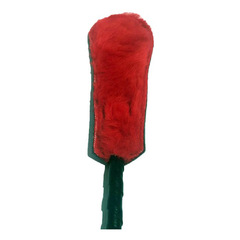 Fusta de cuero con peluche rojo en internet