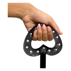 Fusta corazón de cuero con tachas - tienda online