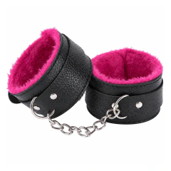 Esposas con peluche fucsia y cadena