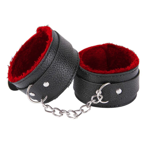 Esposas con peluche rojo y cadena - comprar online