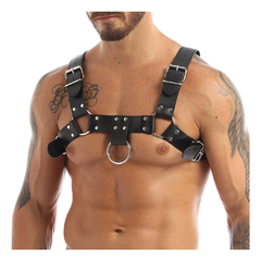 Pechera para hombre de cuero bondage