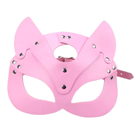 Mascara de gatita eco cuero rosa - comprar online