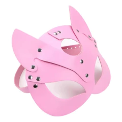 Mascara de gatita eco cuero rosa - tienda online