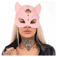 Mascara de gatita eco cuero rosa en internet