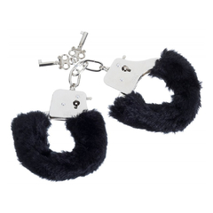 Esposas ajustables de metal con peluche y llaves