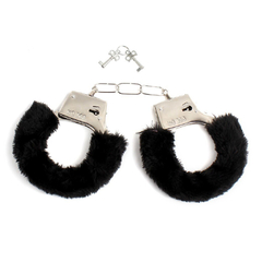 Esposas de metal con peluche y llave