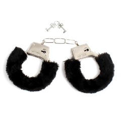 Esposas ajustables de metal con peluche y llaves en internet