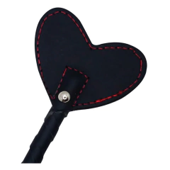 Palmeta corta corazón de cuero negra en internet