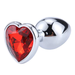 Plug anal de corazón rojo talle S - comprar online