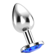Plug anal con joya azul talle S