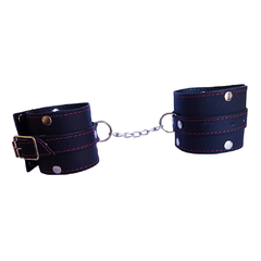 Esposas ajustables de cuero con cadena