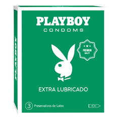 Preservativos extra lubricado Playboy x3