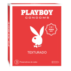 Caja x3 preservativos de látex Playboy - tienda online