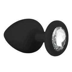 Joya anal de silicona con strass talle L - comprar online