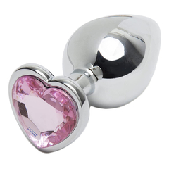 Imagen de Plug anal joya corazón rosa talle S