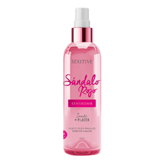 Aceite para masajes efecto calor sándalo rojo - comprar online