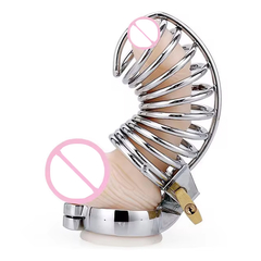 Jaula de castidad metálica candado 10cm - tienda online