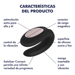 Vibrador parejas Satisfyer Double Joy - Bangover Sex Shop en Cordoba juguetes sexuales
