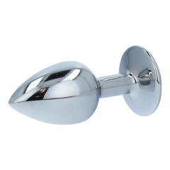 Plug anal metálico con joya rosa tall S - tienda online