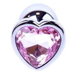 Plug anal joya corazón rosa talle S