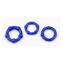 Kit 3 anillos para pene azules - Bangover Sex Shop en Cordoba juguetes sexuales