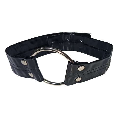 Choker grueso de charol con argolla