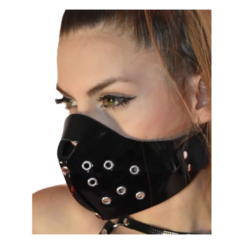 Máscara bozal cubreboca BDSM negro