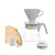 Hario KIT V60 cinza claro para filtragem de café