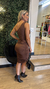Vestido Drapeado Nula Manga na internet