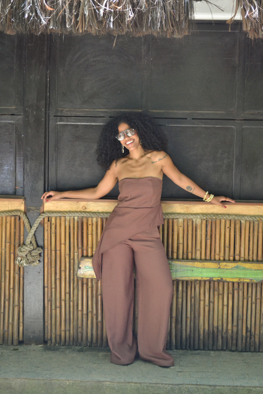 BLUSA MARI LISO MARROM - REF 2970