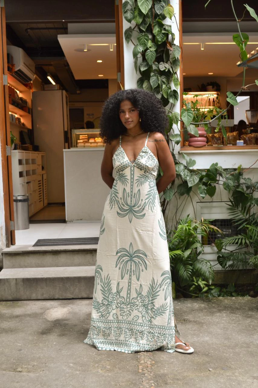 VESTIDO SIMONE VERDE VIDA - REF 2973