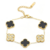Trebol - Negro y Dorado con Strass - comprar online