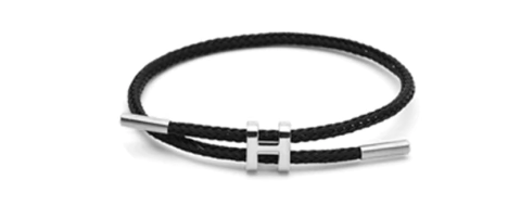 Hermes Cordón Negro Plata