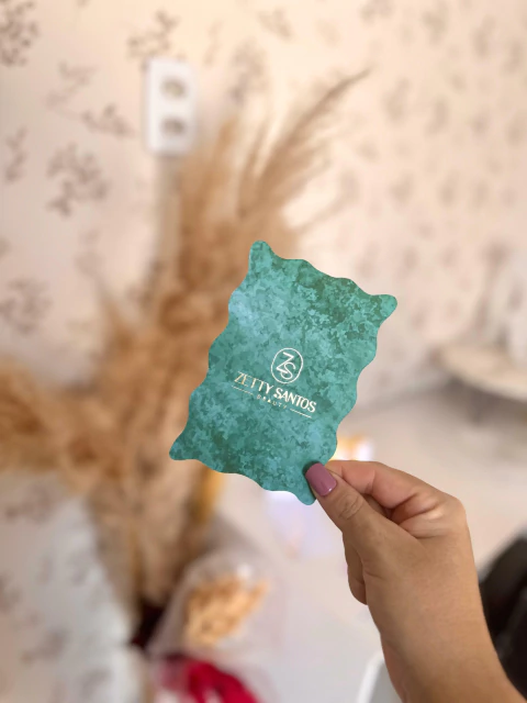 10 unidades - Cartão Postal ondulado ou foto 9x5 com efeito dourado