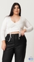 Remera M/L Escote V y Frunce - comprar online