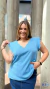 Blusa De Lino Lisa V - tienda online