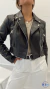 Campera Eco Cuero Doble Cierre Bolsillo