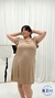 Vestido Lino Liso Manga Volado* - comprar online