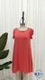 Vestido Lino Liso Manga Volado*