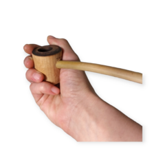Cachimbo curvo desenho preto velho 