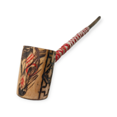 Cachimbo xamanico desenho cavalo 