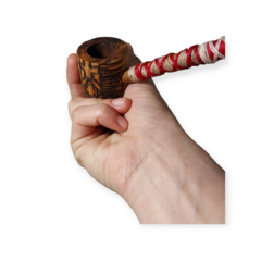 Cachimbo xamanico desenho cavalo 
