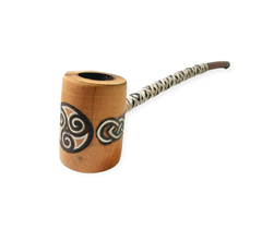 Cachimbo triskele preto e branco - comprar online