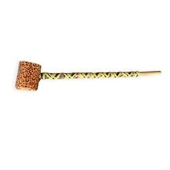 Cachimbo xamânico desenho Onça Pintada amarelo