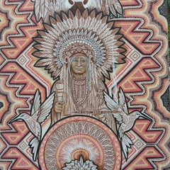 Quadro Mulher Bisão Branco - Rezofolha