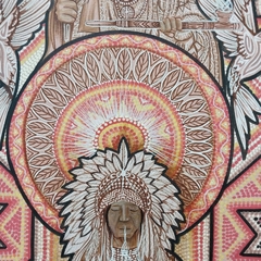 Quadro Mulher Bisão Branco