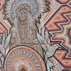 Quadro Mulher Bisão Branco - loja online