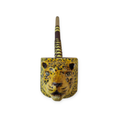 Cachimbo xamânico Onça Pintada modelada