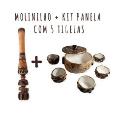 Kit Cacau: Molinilho + panela + 5 tigelas